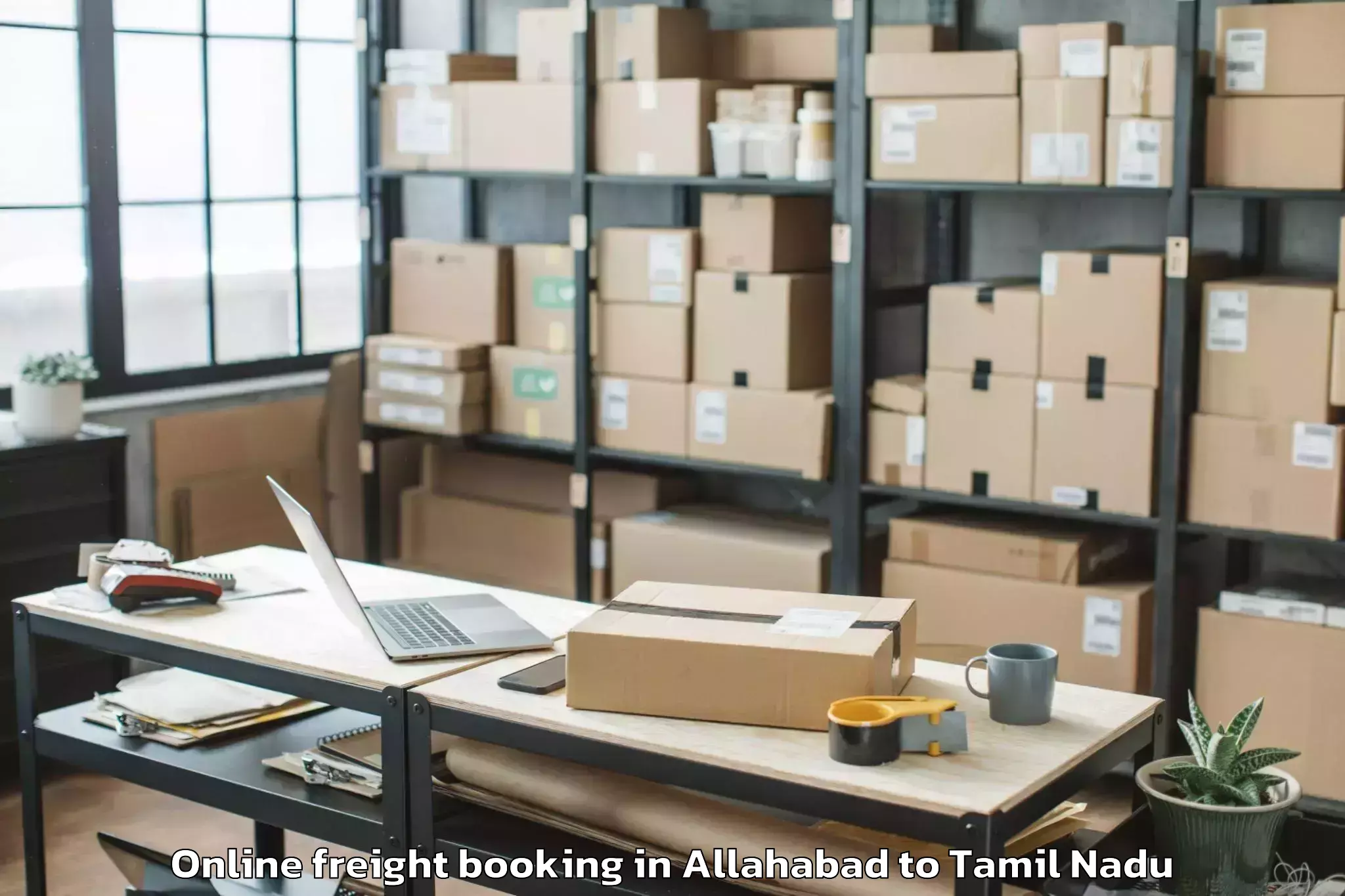 Leading Allahabad to Thanjavur Airport Tjv Online Freight Booking Provider